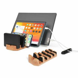 Multidevice wooden charging stand